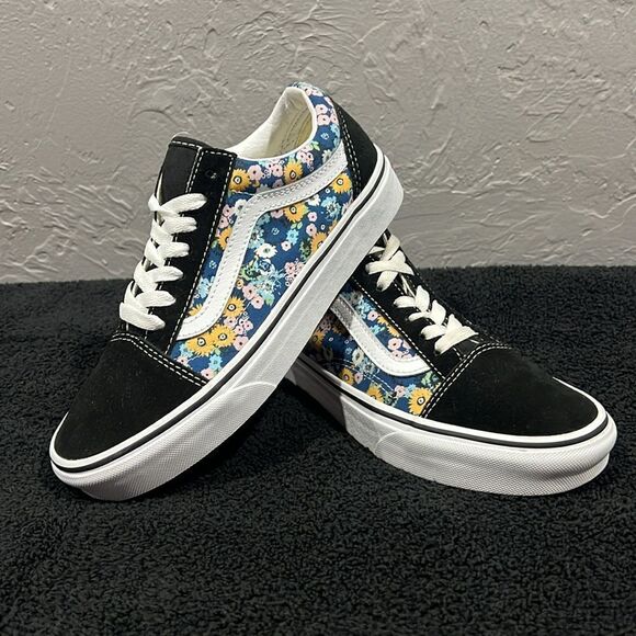 🔥🔥 VANS Floral Old Skool Shoes Skate 507698 Women Sz 6.5 - PERFECT!!! - Picture 2 of 10